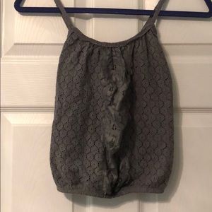 Gray cropped tank top